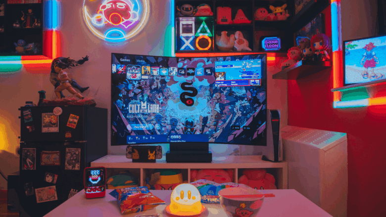 Decoração de ambientes com temática gamer nostálgica Setup gamer retrô Decoração geek nostálgica